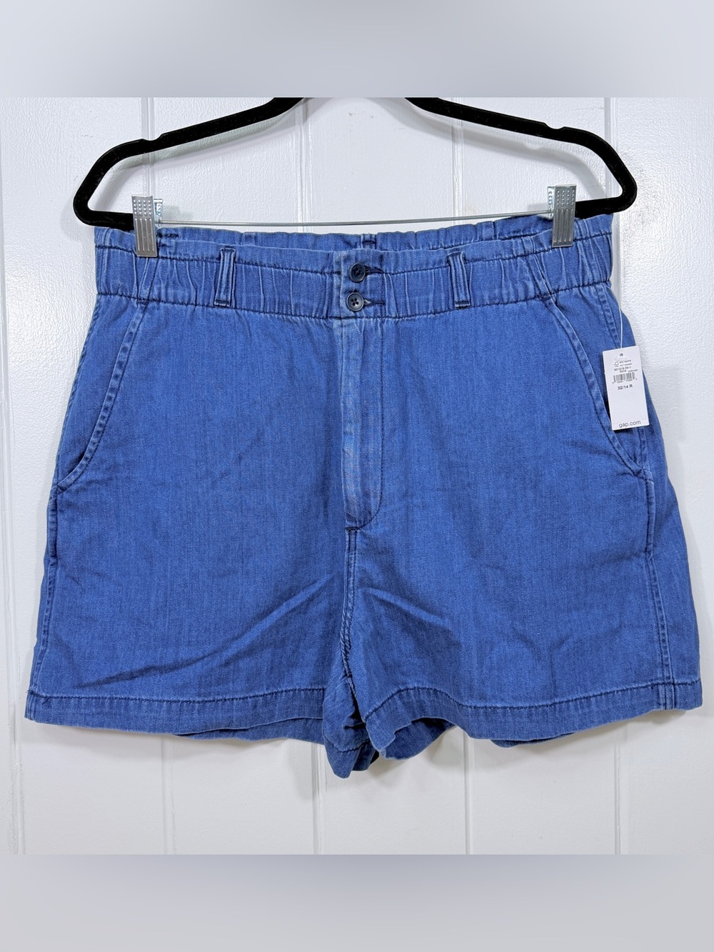 NEW Gap High-Waist Paperbag Jean Shorts Size 32-14R